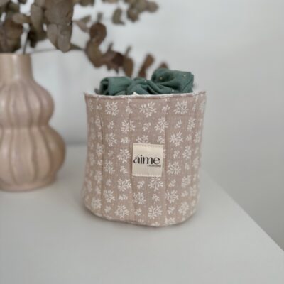 Cestino fiori di lino pronta consegna