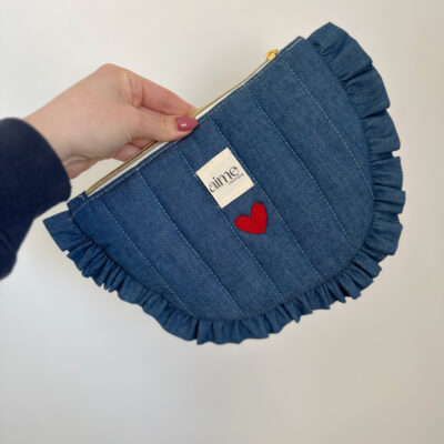 Pochette volant denim