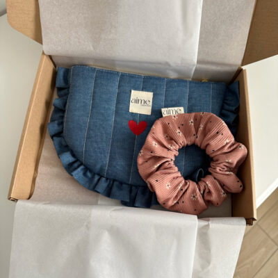 Box regalo pochette denim