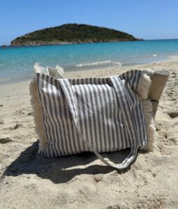 Borsa Formentera righe blu