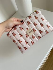 Pochette Dolce Teddy cuoricini rosa