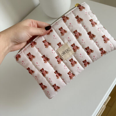 Pochette Dolce Teddy cuoricini rosa
