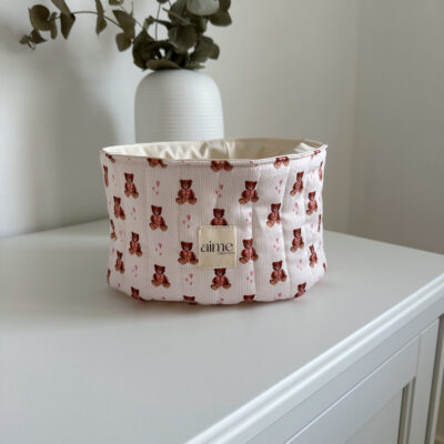 Cestino Dolce teddy cuoricini rosa