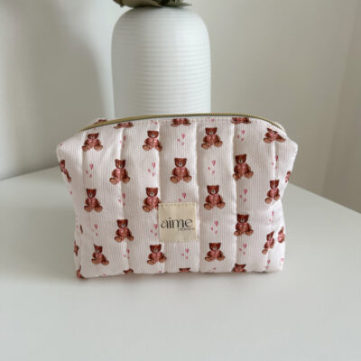 Beauty case Dolce Teddy cuoricini rosa