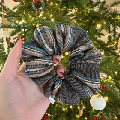 Scrunchies tartan lurex pronta consegna