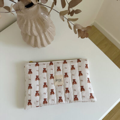 Pochette Dolce Teddy righine beije pronta consegna
