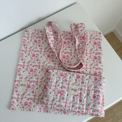 Box regalo pochette e tote bag Peonia Bloom