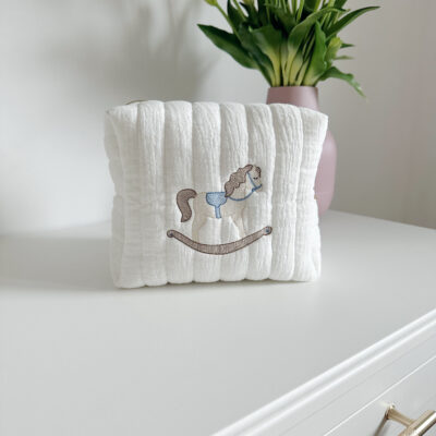 Beauty case Cavallino a dondolo personalizzabile